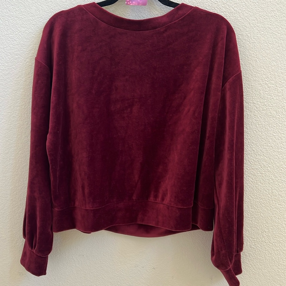 44. WILD FABLE LONG SLEEVES CROP TOP DARK RED XXL